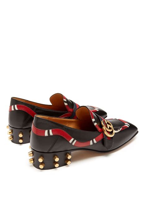 gucci yoko snake loafers|gucci wedge loafers.